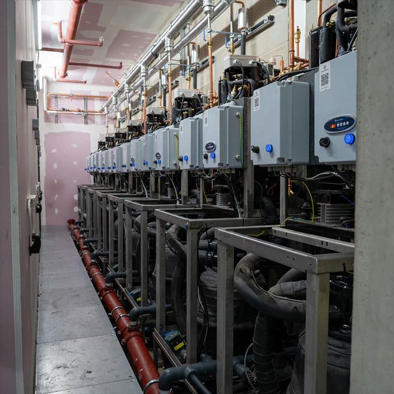 Plant room behind a custom Brass Monkey installation