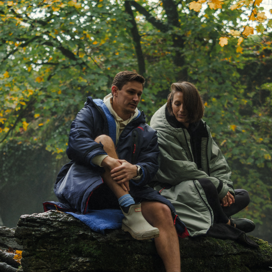 Unisex Brass Monkey Dip Coat Navy