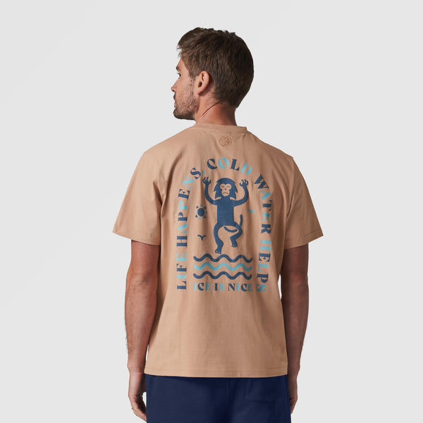 Men's Life Happens Cold Water Helps Coral T-Shirt