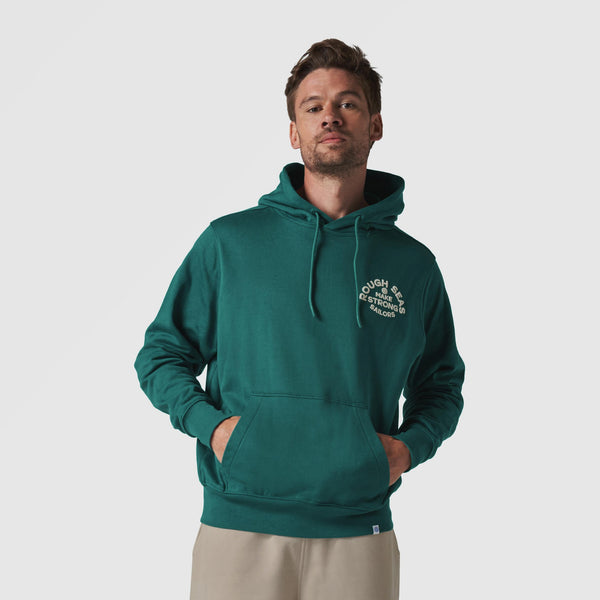 Men's Rough Seas Make Strong Sailors Green Hoodie