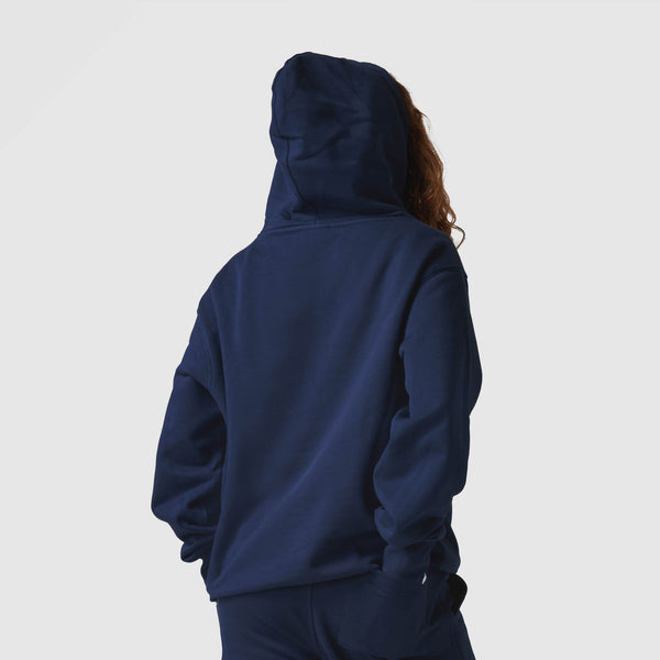 Women's Brass Monkey Navy Hoodie Back