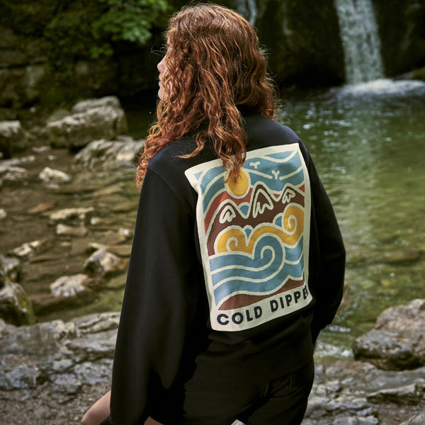 Women's Cold Dipper Black Sweatshirt