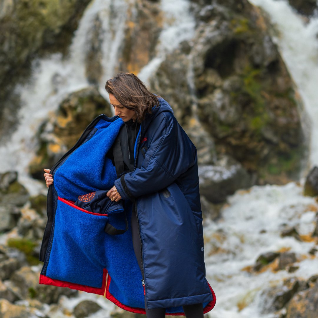 Unisex Brass Monkey Dip Coat Navy