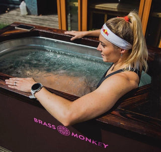 Brass Monkey custom ice bath with lady